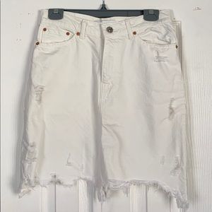 White Denim Jean Skirt Zara Small
